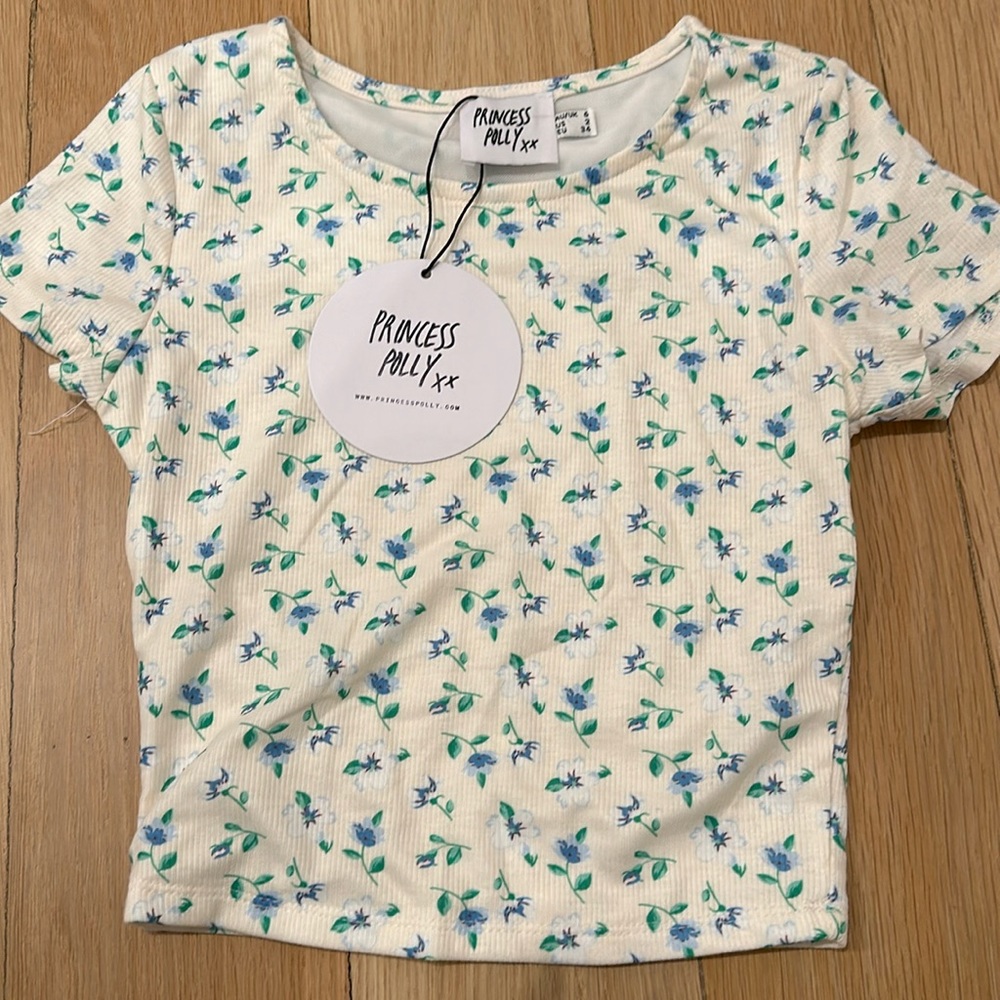 NWT Woman’s Princess Poly lapsed baby there blue floral